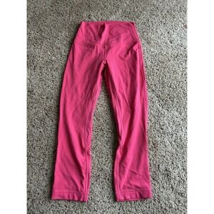 Lululemon Women's Hot Pink Leggings Cropped Size 4